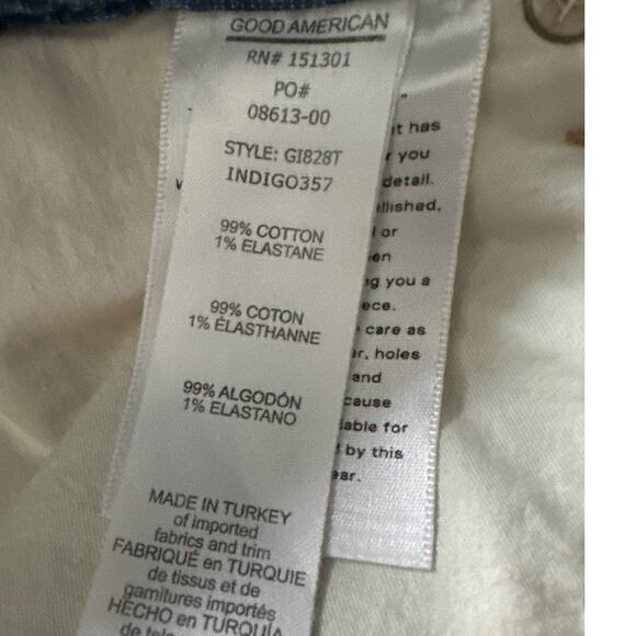 Good American Straight Leg Jeans 6/28 Indigo - Picture 5 of 5